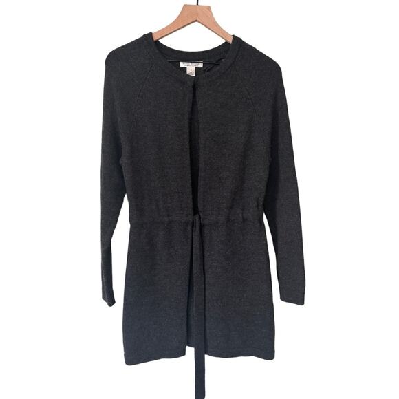Susan Bristol Gray Wool Long Cardigan Sweater Small - Picture 1 of 8